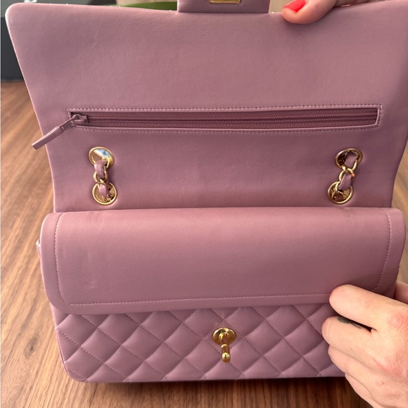CHANEL Lambskin Quilted Medium Double Flap in Pink/Lilac - Picture 2 of 15